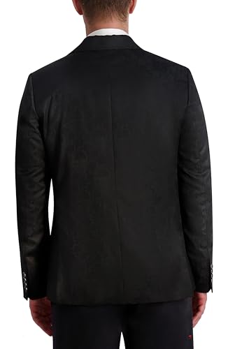 KARL LAGERFELD Men's 2 Button Long Sleeve Skull Jacquard Blazer4