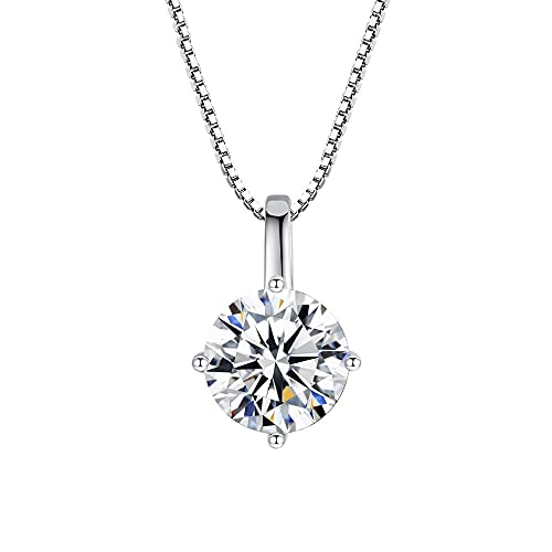 Collier avec pendentif en diamant pour femmes bijoux fins en argent sterling 925 tendance mariage