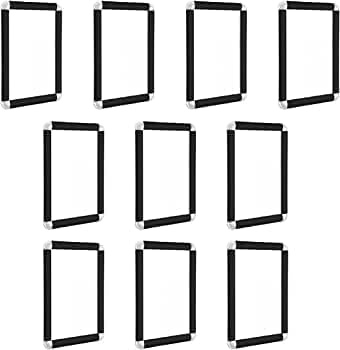 10 x Black Snap Frame A3 โ Clip Frame with Rounded Corners for Wall Display | Front-Loading Picture Holder | Available in A0, A1, A2, A3, A4 (10 X BLACK A3)