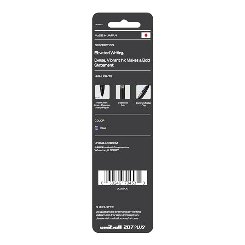 Uni-Ball 207 PLUS+ Bolígrafo Gel Retráctil Azul 2 unidades miniatura 2