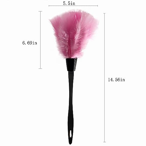 Feather Dusters-Turkey Feather Duster 14inches?Pink?