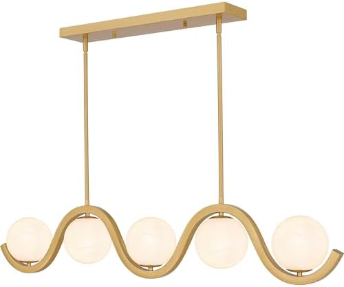 Quoizel Spherical 5-Light Aged Brass Island Light