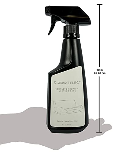 Cadillac Select Leather Furniture Cleaner And Conditioner For Couch, Car Auto Interior Seats, Bags, Jackets, Large Leather Surfaces – Complete Care Spray #TOP6