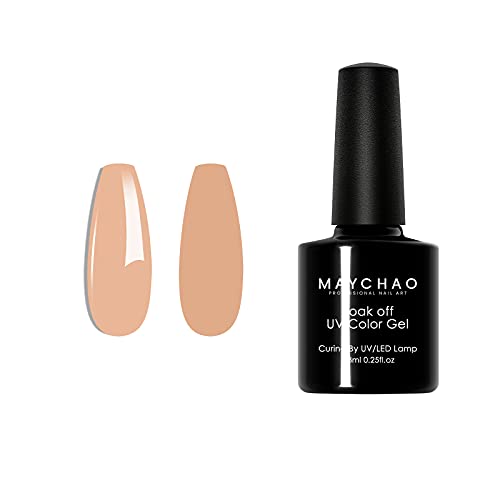 MAYCHAO Gel Nagellack 7.3ml Shellac Gellack Einzelflasche Ungiftiger Langanhaltender UV Nagellack für Nail Art Design…