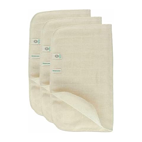 Green Fibres Set of 3 Organic Cotton Muslin Face Cloth Cover
