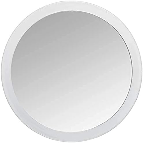JERDON Clear Portable Makeup Mirror - 9-Inch Diameter Makeup Mirror with Suction Cups and Vinyl Travel Case - 5X Magnification - JSC5