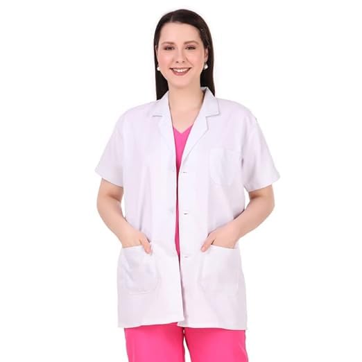 Epicure Wears Uniforms | Unisex | Poly-Cotton Half Sleeves Medical Apron | 2 Pockets | Best Lab Coat for Professional Diagnostics, Nurses, College Students, and Chemistry Technicians - White_Medium (B0CNXWGNNS) Amazon Price History, Amazon Price Tracker