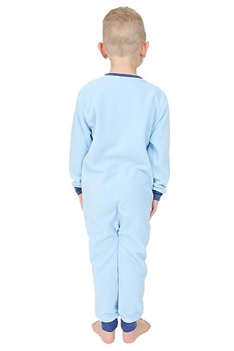 Bluey Boys Girls Fleece Sleepsuit Kids All in One (4-5 Years) Blue