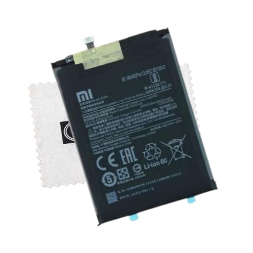 Batería para Original xiaomi BN54 Li-Ion para Redmi 9 / Note 9 con paño de Limpieza Shlok