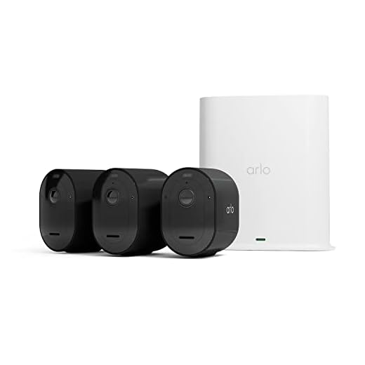 Arlo Pro 3 Camera Surveillance Exterieure sans Fil + Smart Hub, Pack De 3 Caméras, 2K HDR, 160° Vision Nocturne, Sirène, Détection De Mouvement, Audio Bidirectionnel, Inclus 90 JRS Secure, Noir