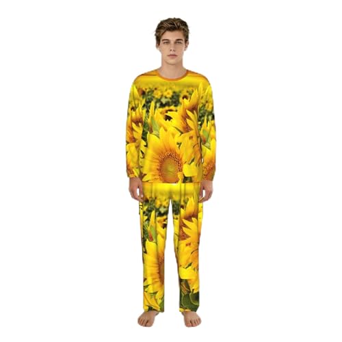 Pyjama homme tournesol ample et doux pour un sommeil sans gêne