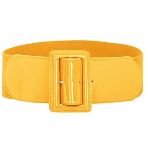Women’S Wide Stretch Faux Leather Girdle Belt Plus Size Designer Fashion Solid Pattern 6Cm Width4