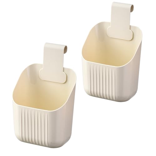 Restynic 2-Pack Hanging Wall Baskets with Detachable Hooks - No Drill Space-Saving Organizer for Kitchen & Bathroom