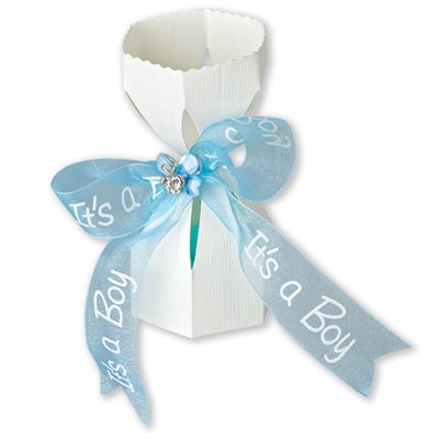 CLUB GREEN Organza Ribbon It's A BOY 25X25M, Fabric, Blue, 9.9 x 9.9 x 3.3 cm, 9.9 x 9.9 x 3.3000000000000003 cm