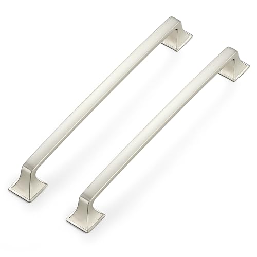 Image of Ravinte Brushed Nickel Cabinet Handles Arch Pulls 7-1 /2 Inch 20 Pack | Square Foot Arch Pulls, Solid Zinc Alloy, Easy Install, Modern Design, Screws Provided, for Drawers & Cupboards