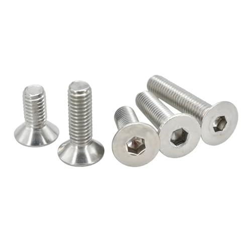 Hexagonal Countersunk Screw Nut Washer Set Metric Threaded Hex Bolt Nuts Spacer Kit Machine Screws Gasket Stainless Steel M2-M6(M2 (270Pcs))