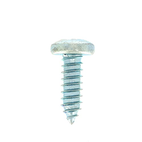 Restagraf Blechschrauben, Zylinderkopf, A4, gewölbt, Pozidriv, 6,3 mm x 19 mm, DIN 7981, Zink, Weiß, 20 Stück