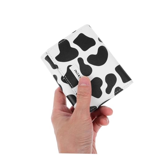 Cow Print Wallet for Women Mini Bifold Card Holder Short Cash Organizer Multiple Slots Stylish Cow Print Design for Teens and Everyday Use3