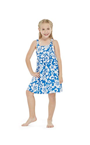 Image of Hawaii Hangover Family Matching Clothes, Classic Vintage Hibiscus Blue | Family matching Hawaiian outfits, Classic Vintage Hibiscus Blue, 100% cotton, machine washable, tropical floral print, luaus