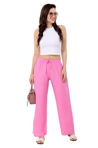 Image of TRASA Women's and Girls Cotton Reyon Regular Fit Palazzo Pants - Available Size - L, XL, 2XL, 3XL