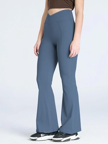 Image of CAVA Tall Hourglass Flared Leggings for Women | V-Waistband, Anti-Camel Toe Design, Tall Fit, Flared Bottoms, Deep Pockets, Sculpting Stretch Fabric