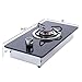 VIDI GR-B002 1 Burner LPG RV Caravan RV Cooktop Stove with Tempered Glass Lid, 7.9
