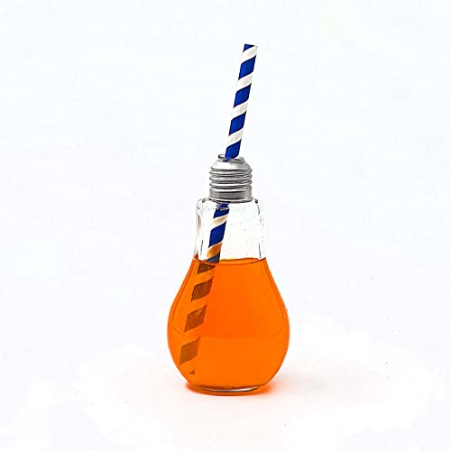 Set of 2 Bulb Shape Designer Glass for Shakes, Cocktails, mocktails, Juices, Bar & Restaurant, Home and Kitchen, Glassware, Barware, Tableware (2)