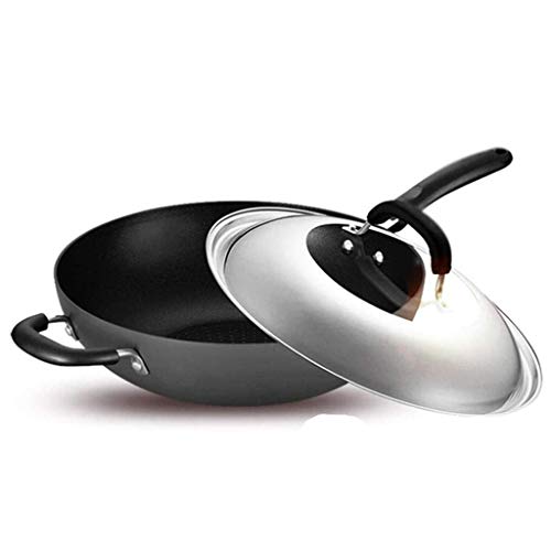 Wok con tapa antiadherente compatible inducción