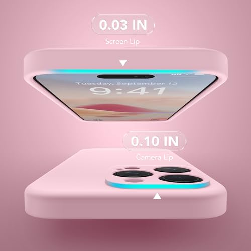 Image of Magnetic for iPhone 16 Pro Max Case, Compatible with MagSafe, [Full Camera Protection][Screen Protector] Silicone Shockproof Protective Phone Case for iPhone 16 Pro Max 6.9 inch, Chalk Pink