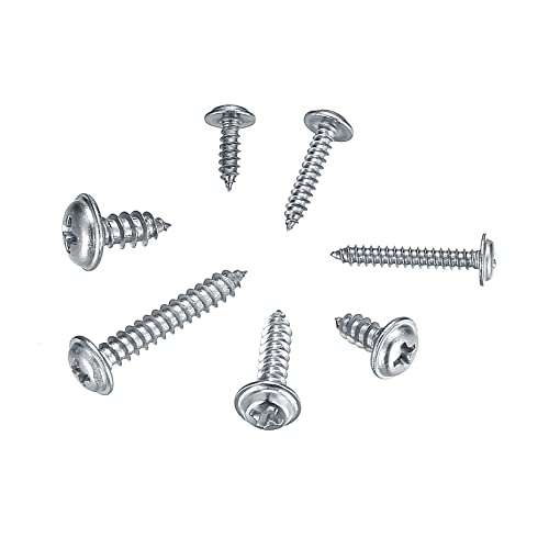 220 Pcs Self Tapping Screws, Cross Pan Flanged Head Wood Screws with Washers, 304 Stainless Steel Self Drilling Fasteners Bolts Assortment Kit for Repairment, Woodwork - M3/M4/M5 - Image 2