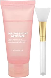 fitbuter Collagen Overnight Wrapping Peel Off Facial Mask with Jelly Brush, Skin Hydration & Firming & Glowy, Improve Sagging & Dullness, Korean Skincare(75ml, 2.54 fl.oz)