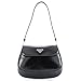 Prada, Pre-Loved Cleo Flap Shoulder Bag Spazzolato Leather Small, Black