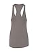 Next Level Apparel Women's The Ideal Racerback Tank Top with Tear Away Tag, Warm Grey, Medium