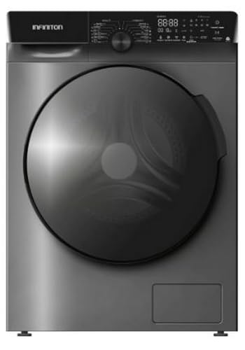 INFINITON Lavadora Carga Frontal WM-G124ADX, 12 kg, 1400 rpm, INVERTER, VAPOR CARE,ADD CLOTHING, 14 Programas, A, Silent mode, Inox