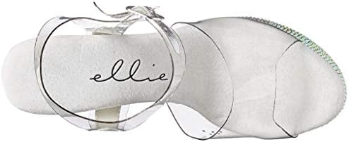 Ellie Shoes Women's Maxine Heeled Sandal, Clear, 9 | Image 4