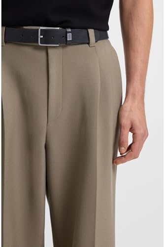 BOSS Hommes Elio Sz35 Ceinture en cuir italien avec passant logoté