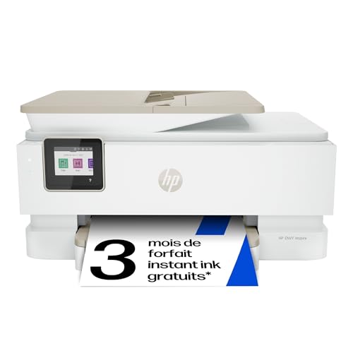 HP Envy Inspire 7920e, 242Q0B, Imprimante Multifonction à Jet d'Encre A4 Couleur, Recto Verso Automatique, 22 ppm, Wi-Fi, HP Smart, 3 mois de forfait Instant...