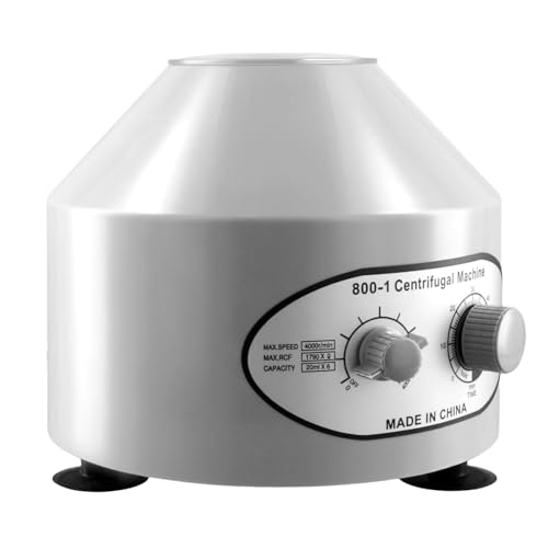 QWORK® Centrifugeuse de Laboratoire Capacité 6 * 20ml - 4000 tr/min Rotor en Alliage d'Aluminium - Minuterie 0-60mins