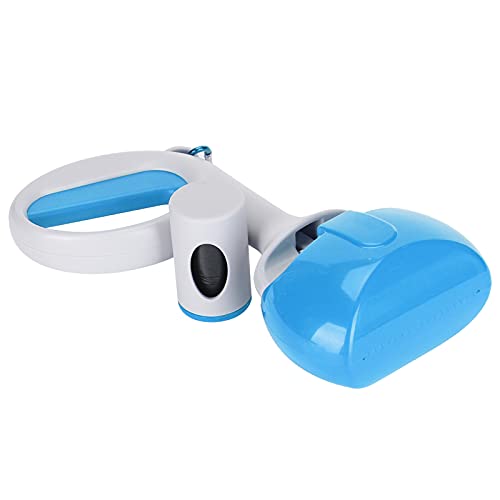 Image of GLOGLOW Dog Pooper Scooper, Portable Dog Poop Picker Waste Cleaner with Trash Bag Dispenser Pet Toilet Picker for Walks Travel Camping(Blue)