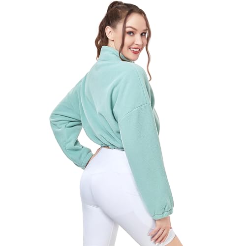 Davena Women's Reversible Sherpa Fleece Hoodie Jacket Zip Up Winter Fall Coat Warm Outwear with Pockets3