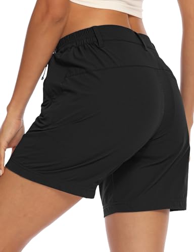 Image of TBMPOY Women's 6 inch Hiking Cargo Shorts Quick Dry with Pockets Work Golf Short Lightweight Outdoor Active Summer for Women