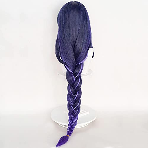 Anime Cosplay Wig, Genshin Impact Wig, with two Wig Caps, for Halloween Party & etc. (Raiden Shogun Cosplay) - Image 4