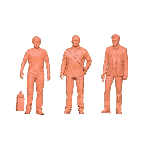 predolo 3 Pezzi Miniatura in Piedi Figura Artigianato Realistico Piccolo Modello di Persone, Figura architettonica per Diorama Paesaggio Giardino delle Fate, 2 Cm