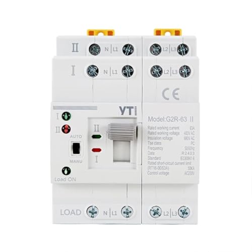 Inverseur de source automatique ATS G2R-63 4P 220V robuste pour armoire électrique
