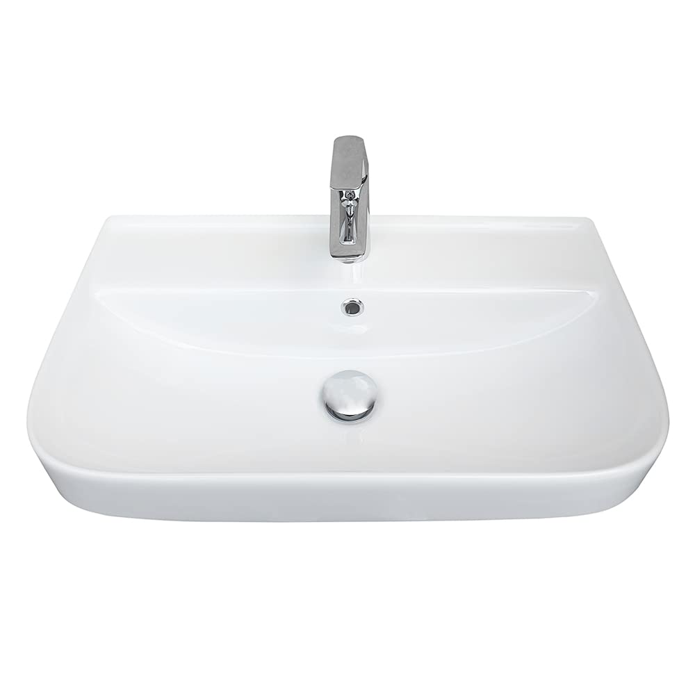 Waschbecken Flora Slim 45 cm Weiß Keramik