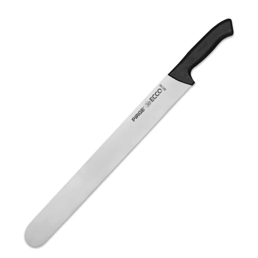 Pirge Ecco Dönermesser 45 cm Schwarz - Aufschnittmesser - Schärfstes Döner Langmesser - Schneidemesser - Fleischmesser - BBQ Messer - Edelstahl Profi Küchenmesser - Ergonomisches Griffdesign