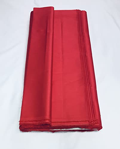 Image of BKRKJ Women's Cotton Silk Unstitched Fabric by Meter for Sewing Suit Salwar Chudidar Patiyala Shirt Kameez Blouse Kurta Pyjama Pathani jam Glace (3 Meter, Dark Carrot,Gajri)