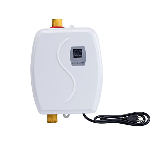 Tankless Water Heater Electric,Small Electric Tankless Instant Hot Water Heater Shower 110V 3000W Kitchen #TOP14