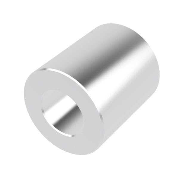 Aluminum Spacer 1/2" OD x 1/4" ID x 9/16" Long-Round Spacer Unthreaded Standoff Bushing Plain Finish, Fits Screws Bolts 1/4" or M6 by Metal Spacers Online (100 Pack)