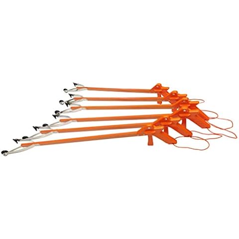 ArcMate Orange-U-Tongs PRO Grade Litter Pick up Tool, Elastic Lanyard, Suction Cup Reacher Grabber for Indoor or Outdoor Use, 33" Reach, 5lb. Pick Up Capacity, Orange, 36", 6 Pack (7702-6) Cover